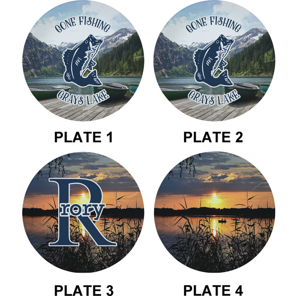 Hunting / Fishing Quotes and Sayings Set of Appetizer / Dessert Plates (Approval)