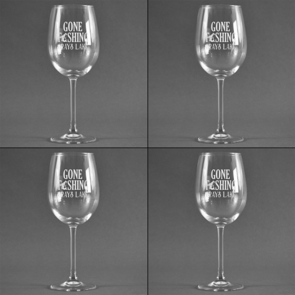 Hunting Quotes and Sayings Set of Four Personalized Wineglasses (Approval)