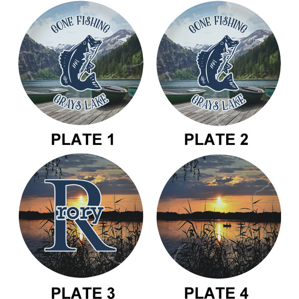 Hunting / Fishing Quotes and Sayings Set of Lunch / Dinner Plates (Approval)