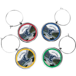 Gone Fishing Wine Charms (Set of 4) (Personalized)