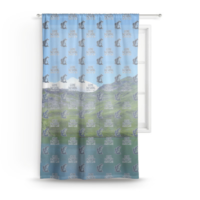 Gone Fishing Sheer Curtains (Personalized)
