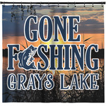 Gone Fishing Shower Curtain - Custom Size (Personalized)