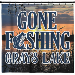 Gone Fishing Shower Curtain - Custom Size (Personalized)