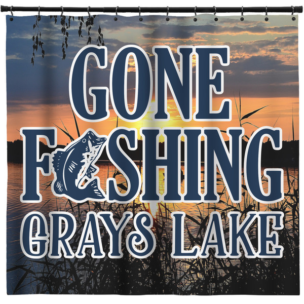 Custom Gone Fishing Shower Curtain - Custom Size (Personalized)