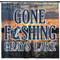 Gone Fishing Shower Curtain - Custom Size (Personalized)
