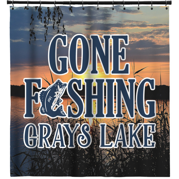 Custom Gone Fishing Shower Curtain (Personalized)