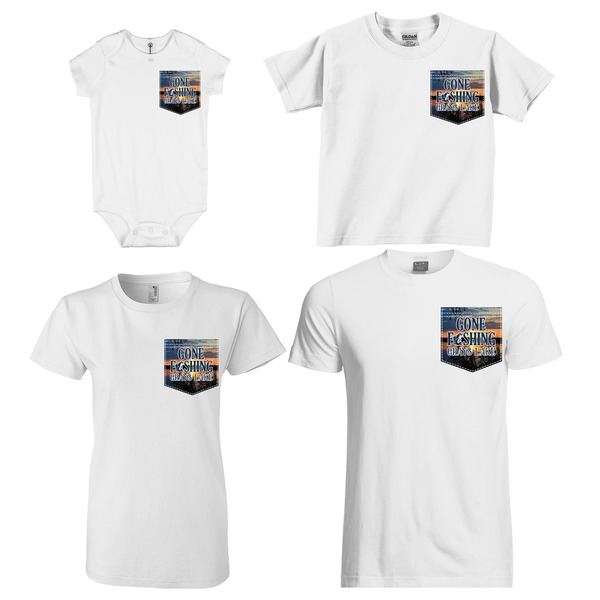 Hunting / Fishing Quotes and Sayings Sized Pockets on Various Products