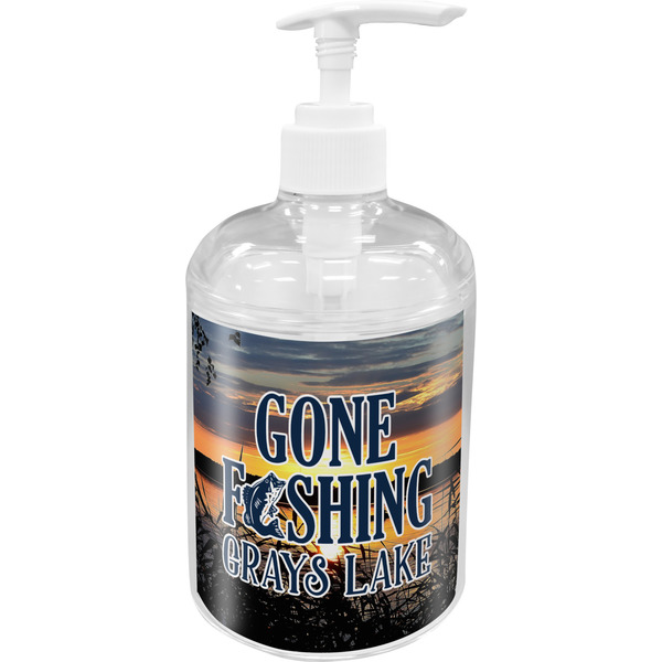 Custom Gone Fishing Acrylic Soap & Lotion Bottle (Personalized)