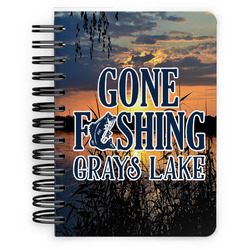 Gone Fishing Spiral Notebook - 5x7 (Personalized)