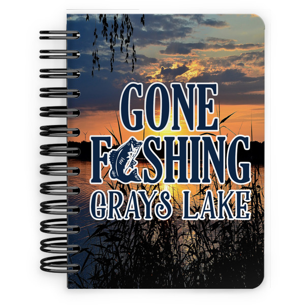 Custom Gone Fishing Spiral Notebook - 5x7 (Personalized)