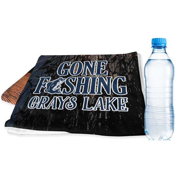 Custom Gone Fishing Sports & Fitness Towel (Personalized)