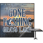 Gone Fishing Square Table Top - 30" (Personalized)
