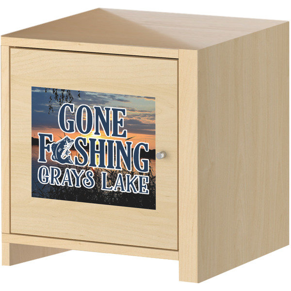 Hunting / Fishing Quotes and Sayings Square Wall Decal on Wooden Cabinet