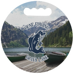Gone Fishing Stadium Cushion (Round) (Personalized)