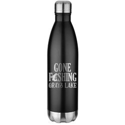 Gone Fishing Water Bottle - 26 oz. Stainless Steel - Laser Engraved (Personalized)