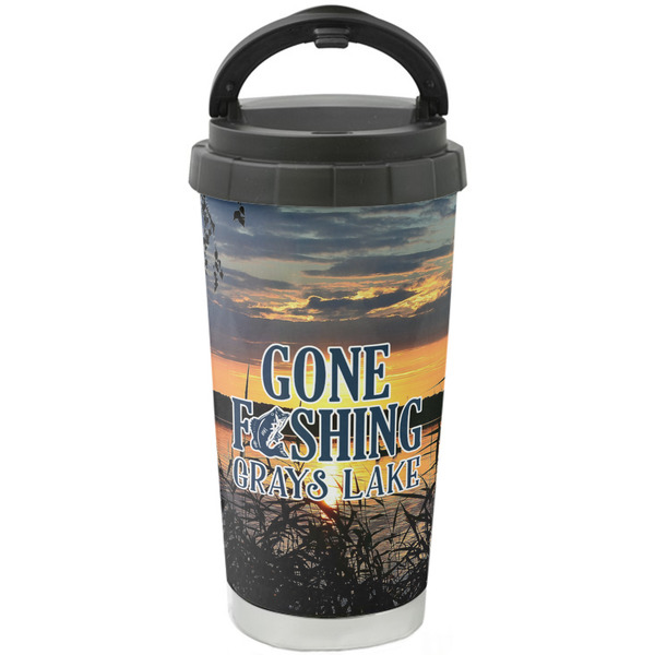Custom Gone Fishing Stainless Steel Coffee Tumbler (Personalized)