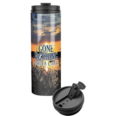 Gone Fishing Stainless Steel Skinny Tumbler (Personalized)