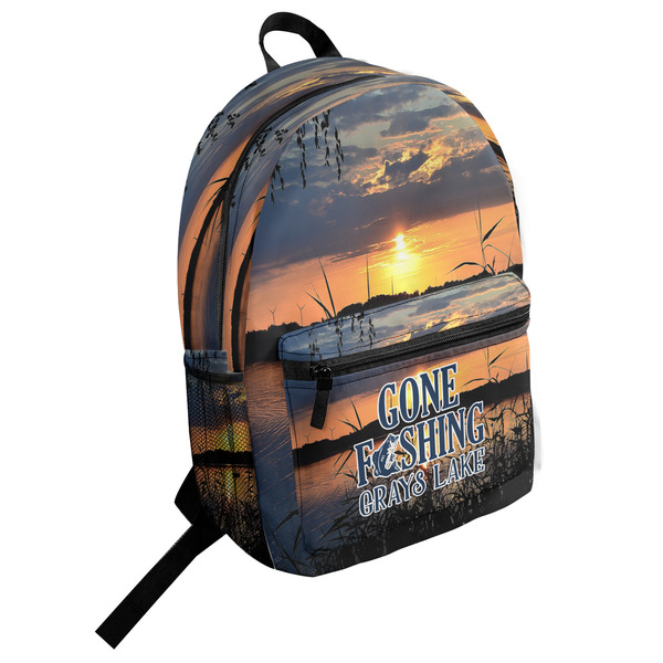 Custom Gone Fishing Student Backpack (Personalized)