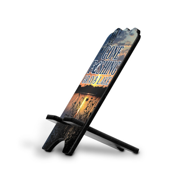 Custom Gone Fishing Stylized Cell Phone Stand - Small (Personalized)