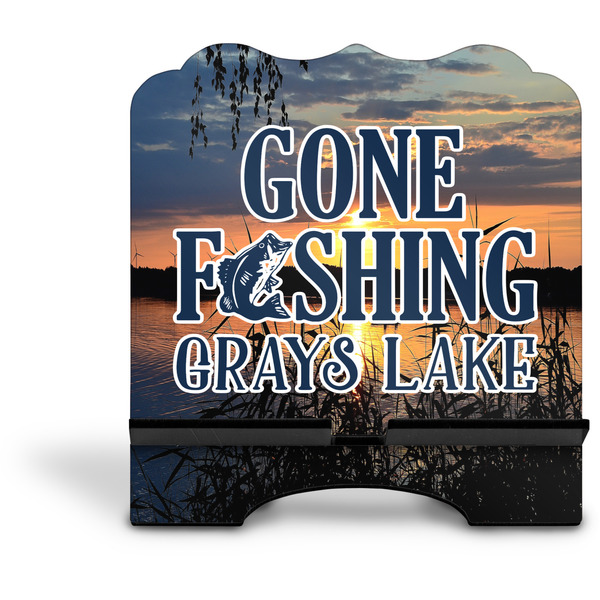 Hunting / Fishing Quotes and Sayings Stylized Tablet Stand - Front without iPad