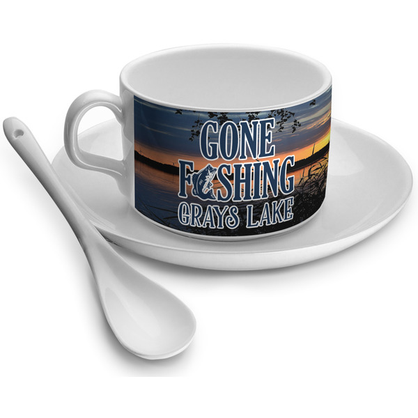 Custom Gone Fishing Tea Cup (Personalized)