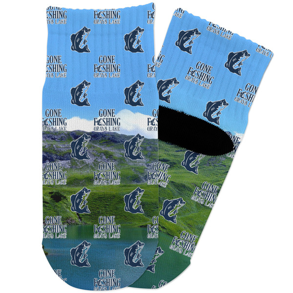 Custom Gone Fishing Toddler Ankle Socks (Personalized)