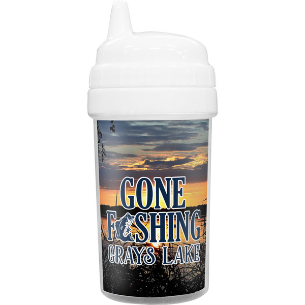 Custom Gone Fishing Toddler Sippy Cup (Personalized)