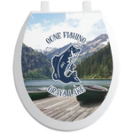 Gone Fishing Toilet Seat Decal (Personalized)