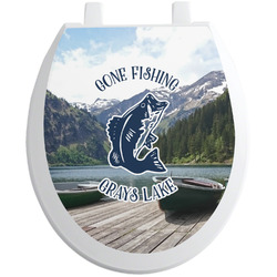 Gone Fishing Toilet Seat Decal (Personalized)