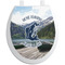 Gone Fishing Toilet Seat Decal - Round (Personalized)