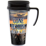 Gone Fishing Acrylic Travel Mug with Handle (Personalized)