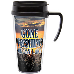 Gone Fishing Acrylic Travel Mug with Handle (Personalized)