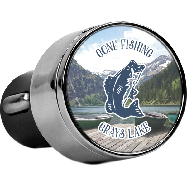 Custom Gone Fishing USB Car Charger (Personalized)