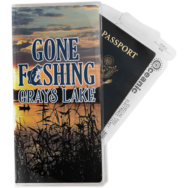 Custom Gone Fishing Travel Document Holder