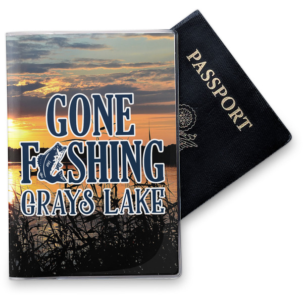 Custom Gone Fishing Vinyl Passport Holder (Personalized)