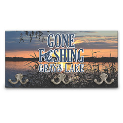 Gone Fishing Wall Mounted Coat Rack (Personalized)