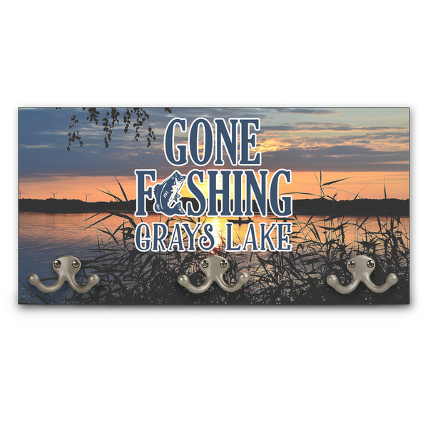 Custom Gone Fishing Wall Mounted Coat Rack (Personalized)