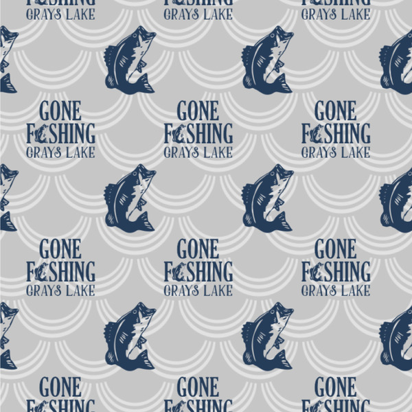 Custom Gone Fishing Wallpaper & Surface Covering (Water Activated 24"x 24" Sample)