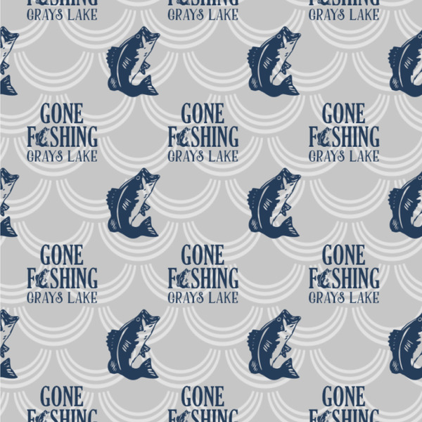 Custom Gone Fishing Wallpaper & Surface Covering (Water Activated 24"x 24" Sample)