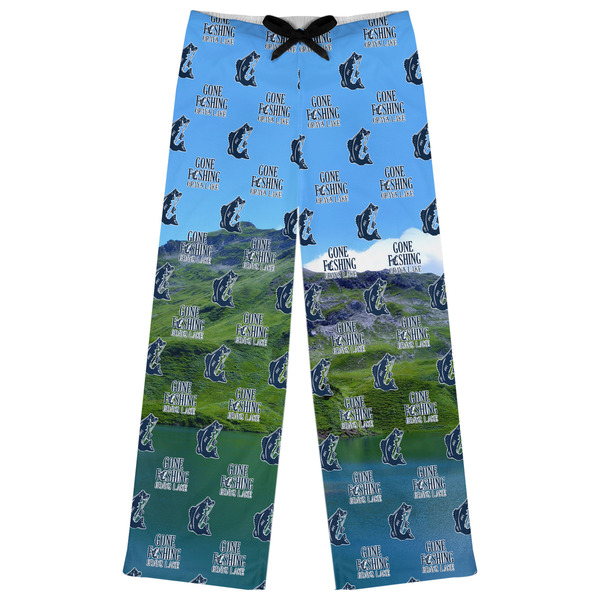 Custom Gone Fishing Womens Pajama Pants - XL (Personalized)