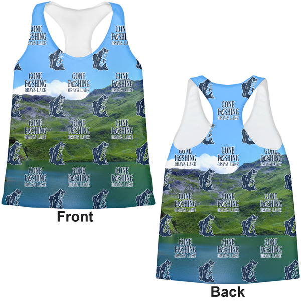 Hunting / Fishing Quotes and Sayings Womens Racerback Tank Tops - Medium - Front and Back
