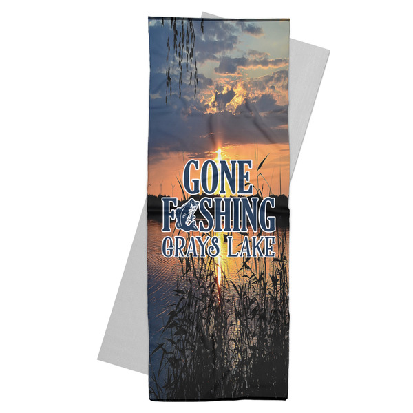Custom Gone Fishing Yoga Mat Towel (Personalized)