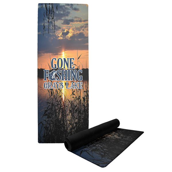 Custom Gone Fishing Yoga Mat (Personalized)