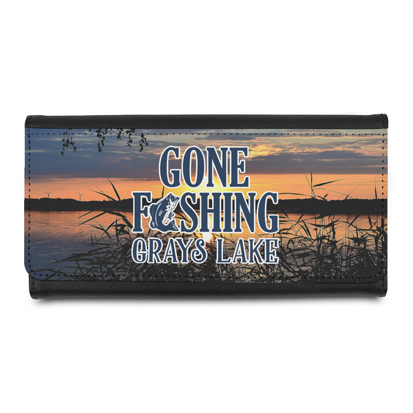 Custom Gone Fishing Leatherette Ladies Wallet (Personalized)