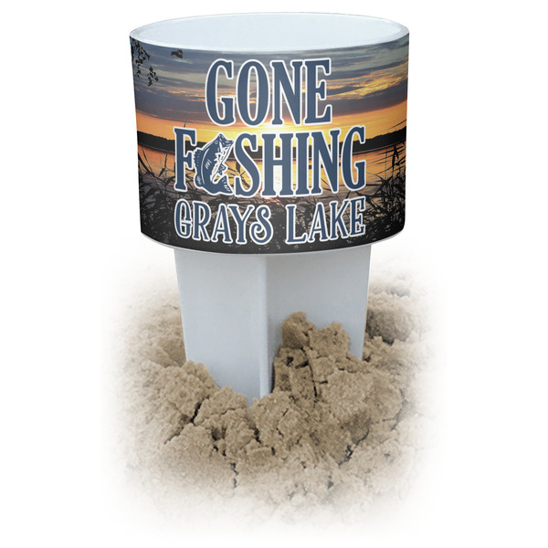 Custom Gone Fishing Beach Spiker Drink Holder (Personalized)