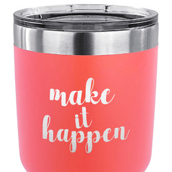 Inspirational Quotes and Sayings 30 oz Stainless Steel Tumbler - Coral - Single Sided