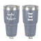 Inspirational Quotes and Sayings 30 oz Stainless Steel Ringneck Tumbler - Grey - Double Sided - Front & Back