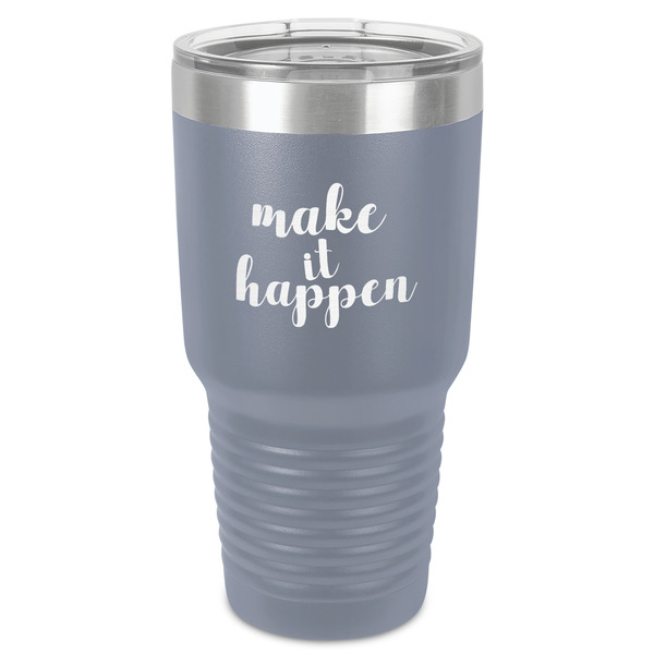 Inspirational Quotes and Sayings 30 oz Stainless Steel Ringneck Tumbler - Grey - Front