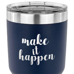 Inspirational Quotes and Sayings 30 oz Stainless Steel Tumbler - Navy - Single Sided