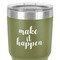 Inspirational Quotes and Sayings 30 oz Stainless Steel Ringneck Tumbler - Olive - Close Up